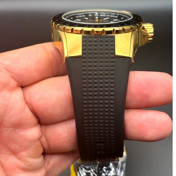 Invicta Aviator 49650 Mens Gold Tone Stainless Steel Blue Dial Watch NIBWT - Picture 15 of 17